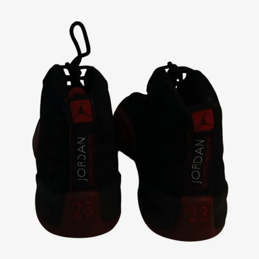 NIKE AIR JORDAN 12 RETRO Boys Black & Red Sneakers - Size: 5Y